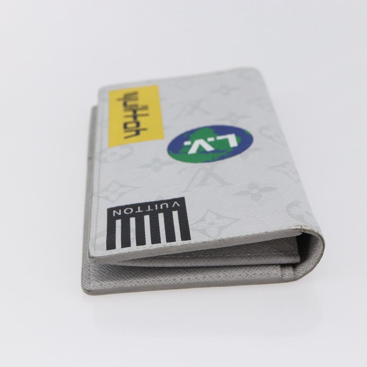 LOUIS VUITTON Portefeuille Brother Logo Story Wallet White M67822 Auth bs30418