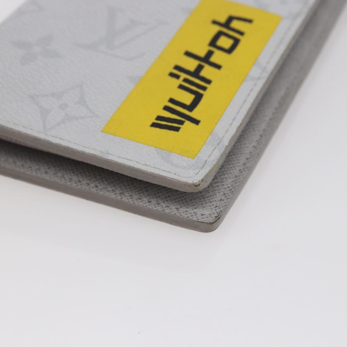 LOUIS VUITTON Portefeuille Brother Logo Story Wallet White M67822 Auth bs30418