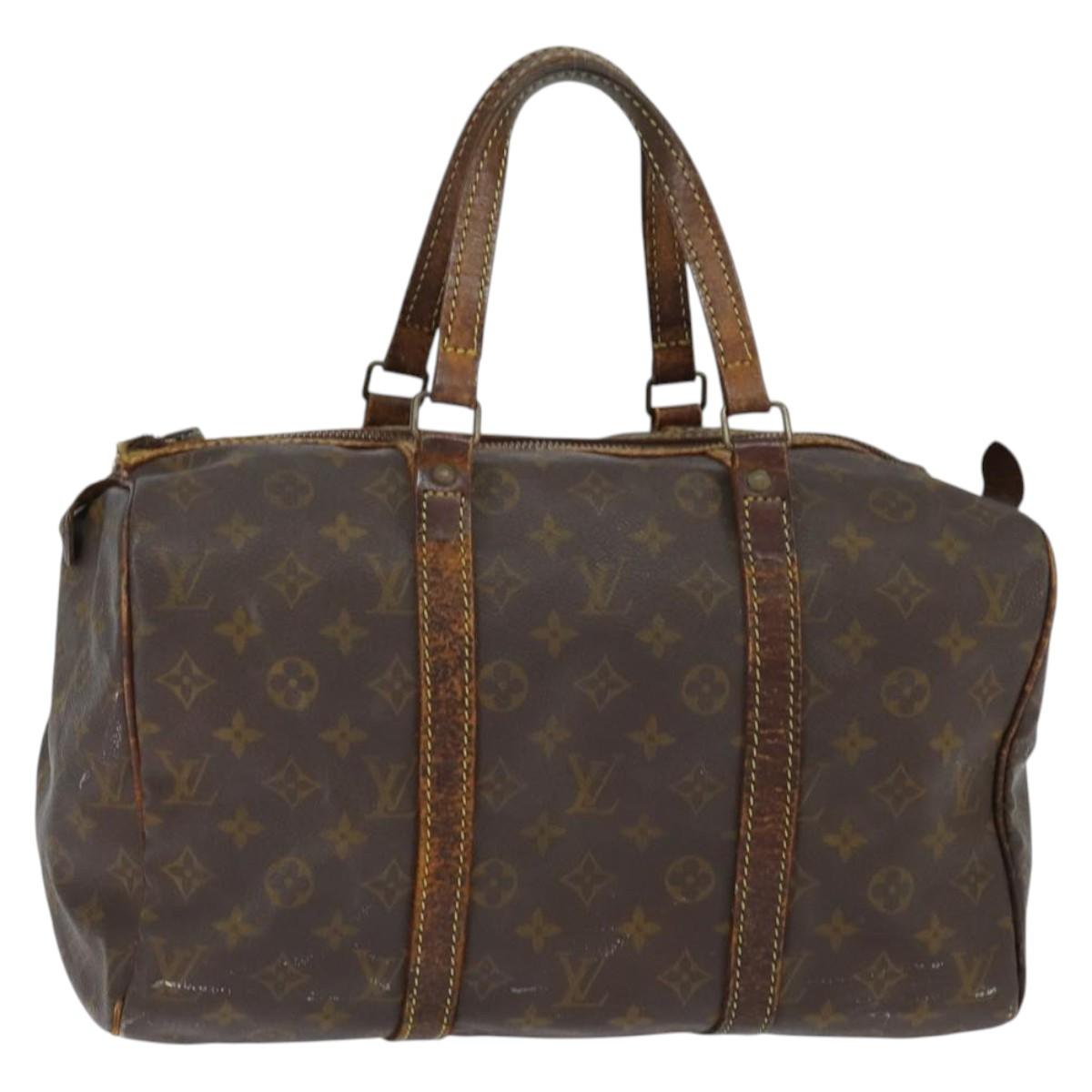 LOUIS VUITTON Monogram Sac Souple 35 Boston Bag M41626 LV Auth bs30426