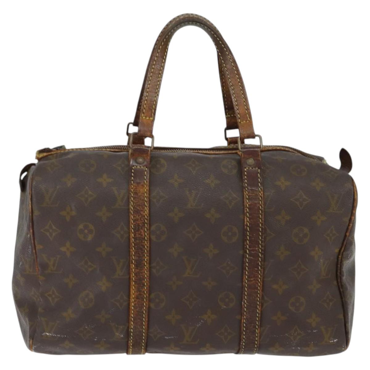 LOUIS VUITTON Monogram Sac Souple 35 Boston Bag M41626 LV Auth bs30426