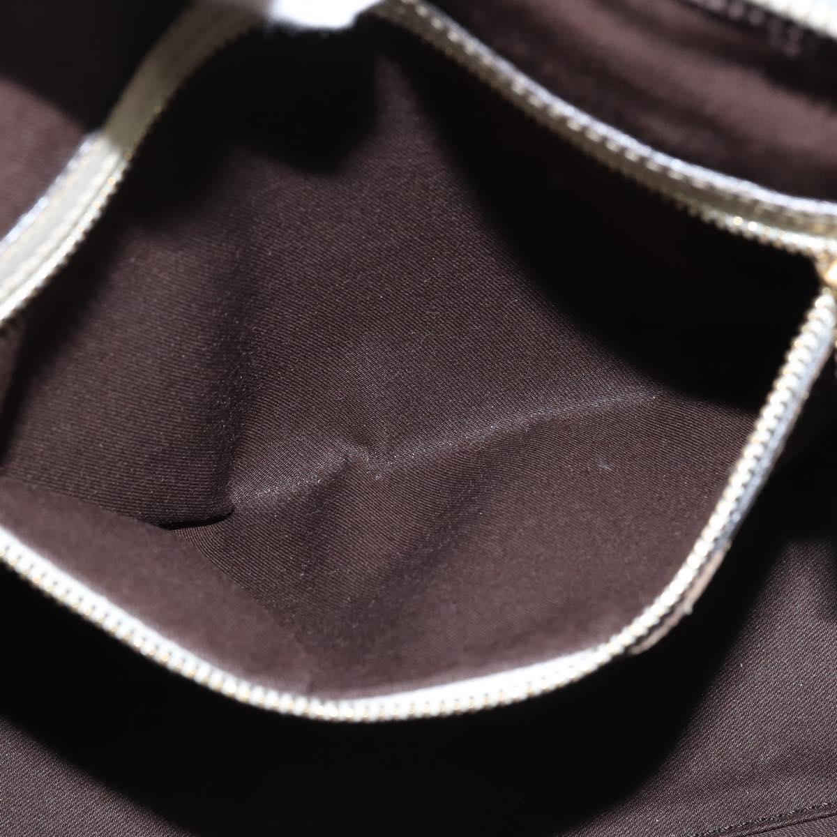 GUCCI GG Canvas Guccissima Hand Bag Leather White Gold 145785 Auth bs30436