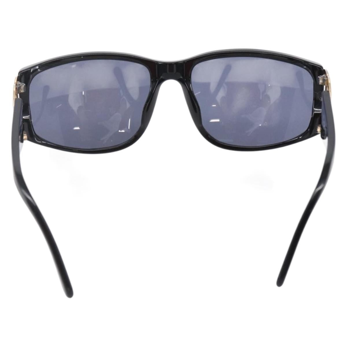 CHANEL COCO Mark Sunglasses plastic Black CC Auth bs30437