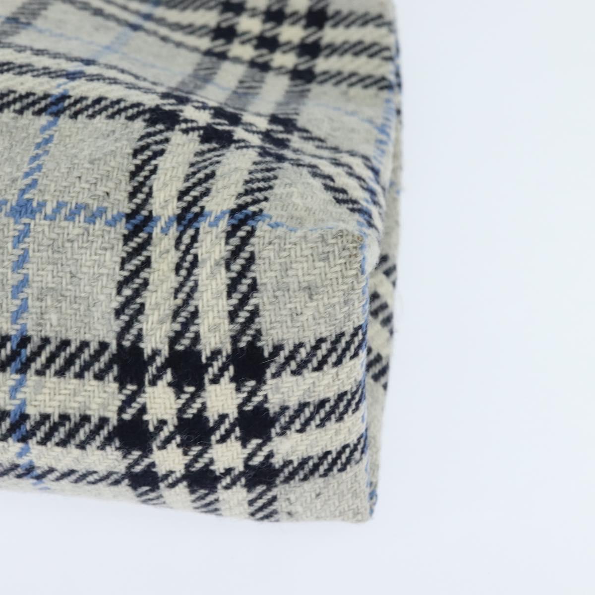 BURBERRY Nova Check Hand Bag tweed Gray Auth bs30442