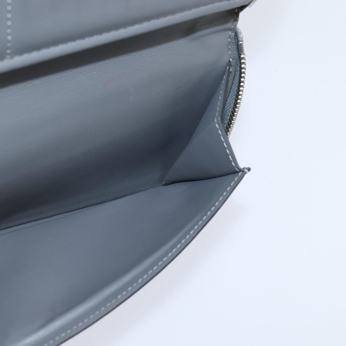 LOUIS VUITTON Mirror Zippy Wallet Vertical Wallet Silver M80808 LV Auth bs30443