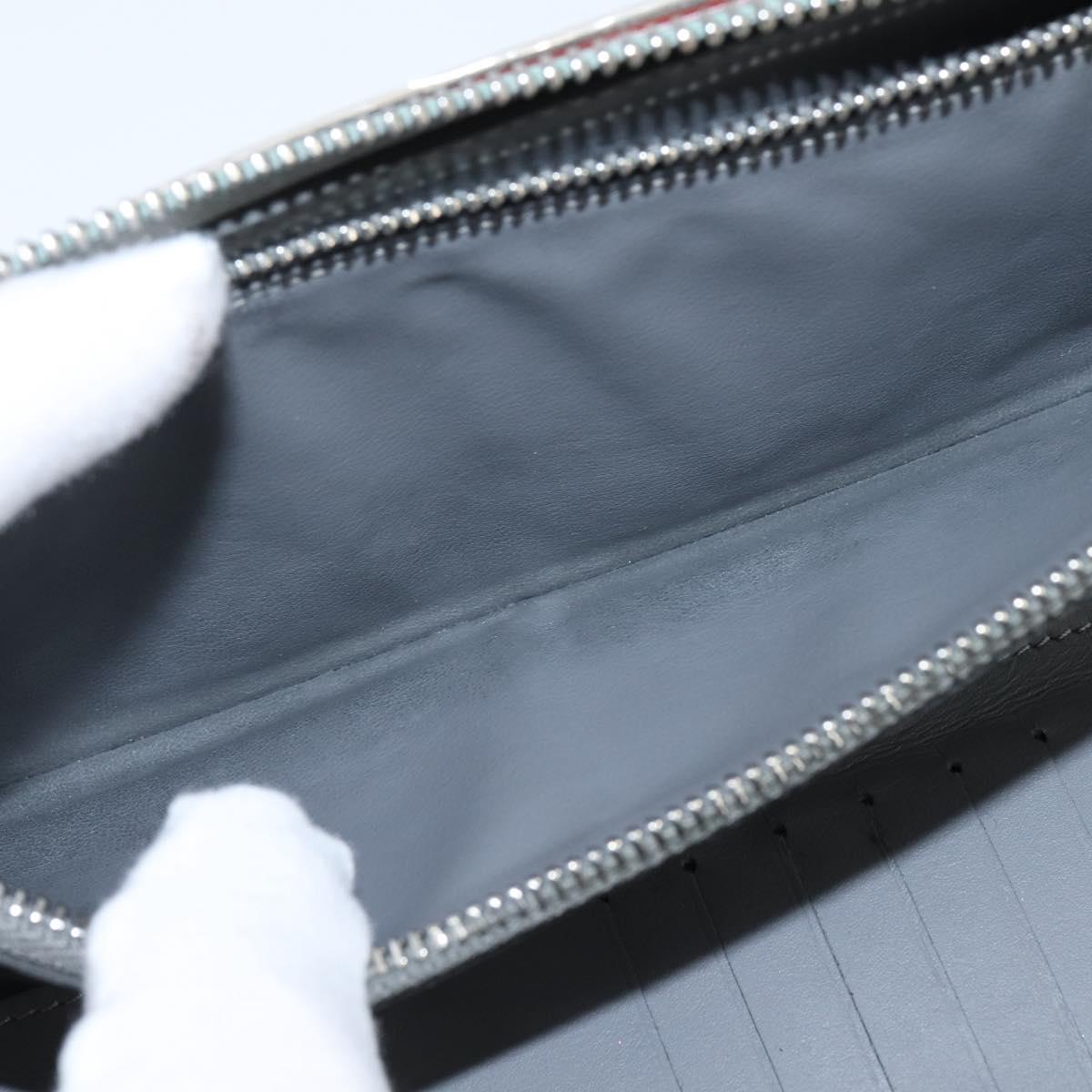 LOUIS VUITTON Mirror Zippy Wallet Vertical Wallet Silver M80808 LV Auth bs30443