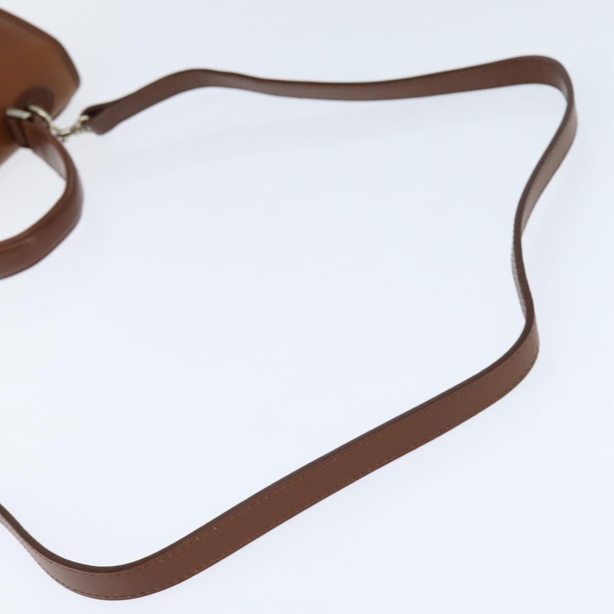 Burberrys Nova Check Hand Bag Leather 2way Brown Gold Auth bs30444