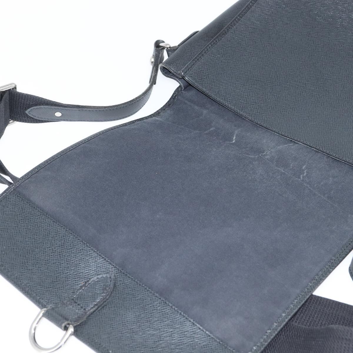 LOUIS VUITTON Taiga Andrei Shoulder Bag Ardoise M32482 LV Auth bs30447