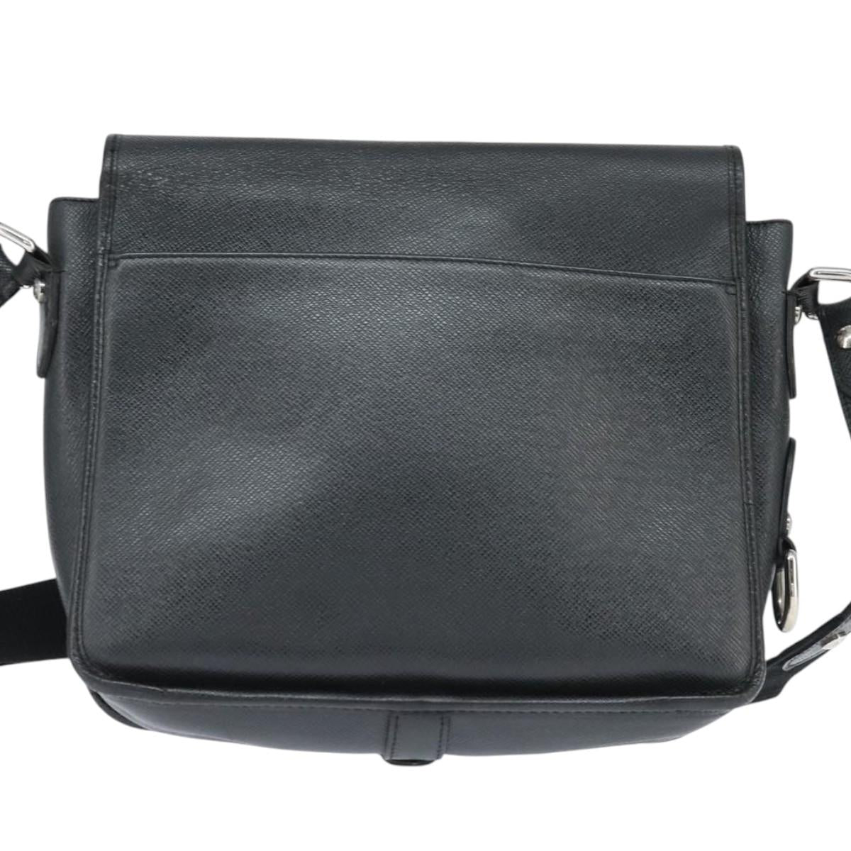 LOUIS VUITTON Taiga Andrei Shoulder Bag Ardoise M32482 LV Auth bs30447