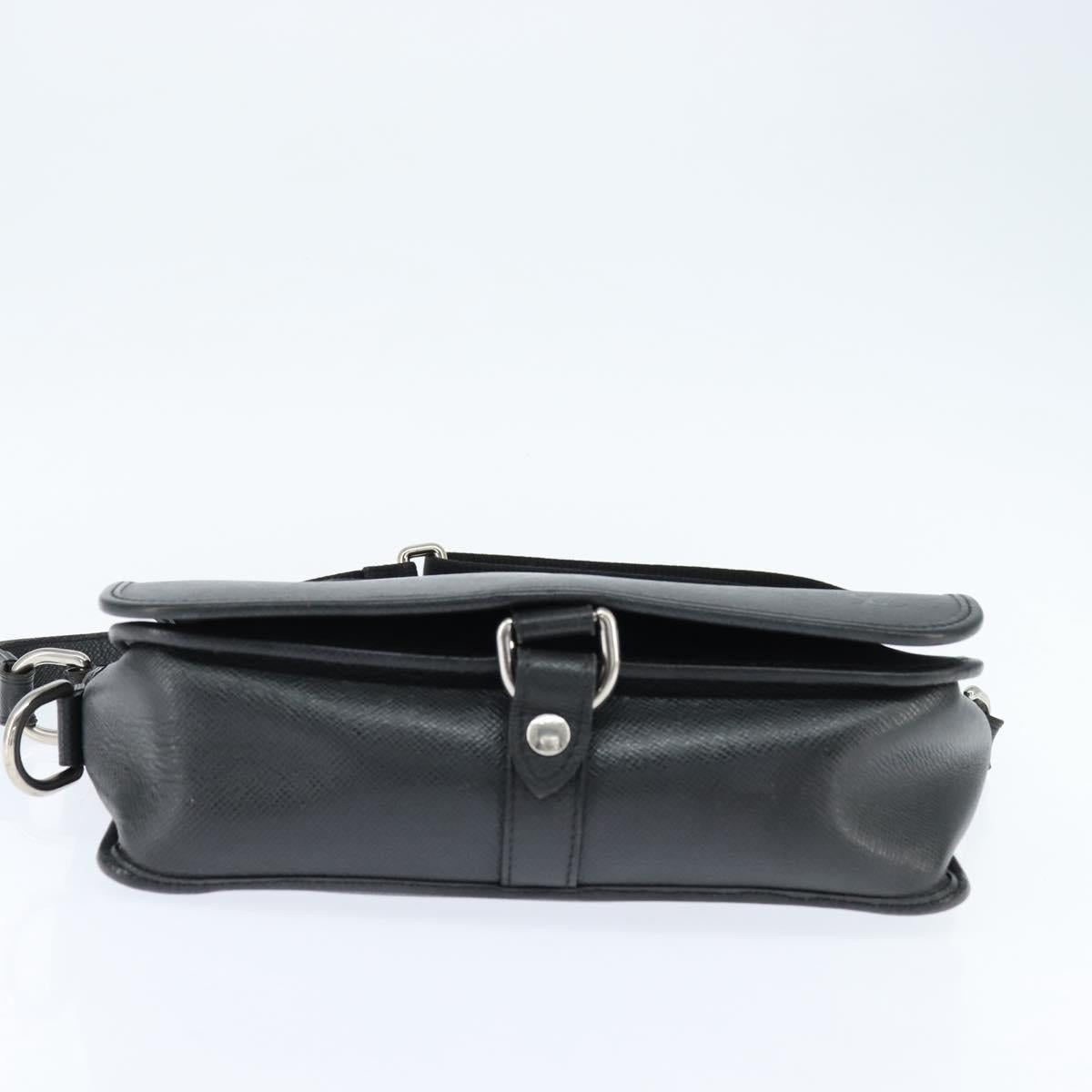 LOUIS VUITTON Taiga Andrei Shoulder Bag Ardoise M32482 LV Auth bs30447