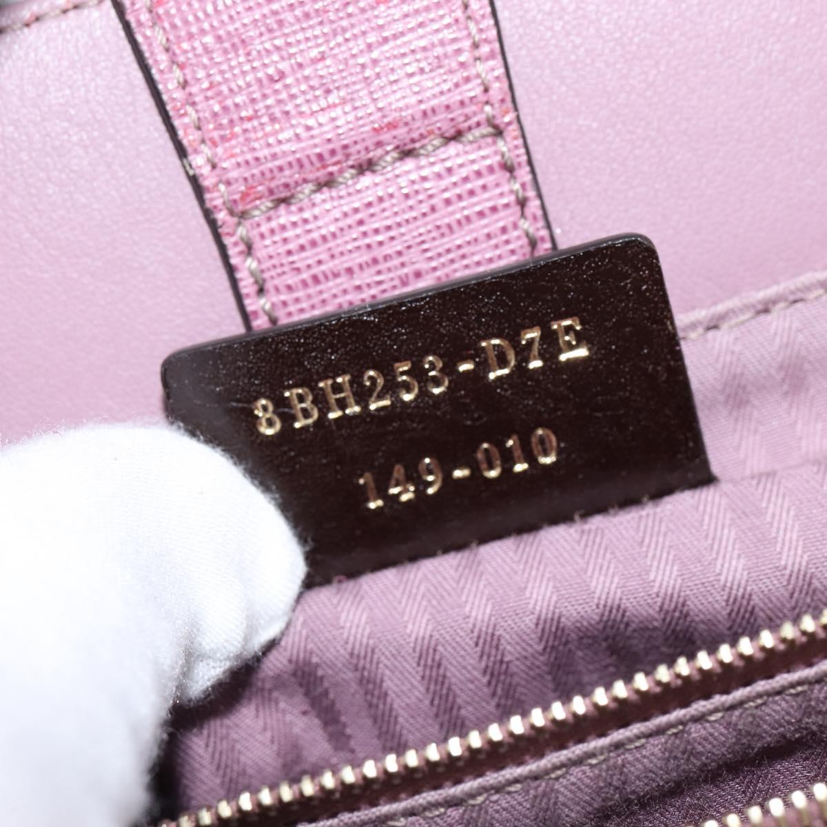 FENDI PETITE 2JOURS Hand Bag Leather Purple Gold Auth bs30463