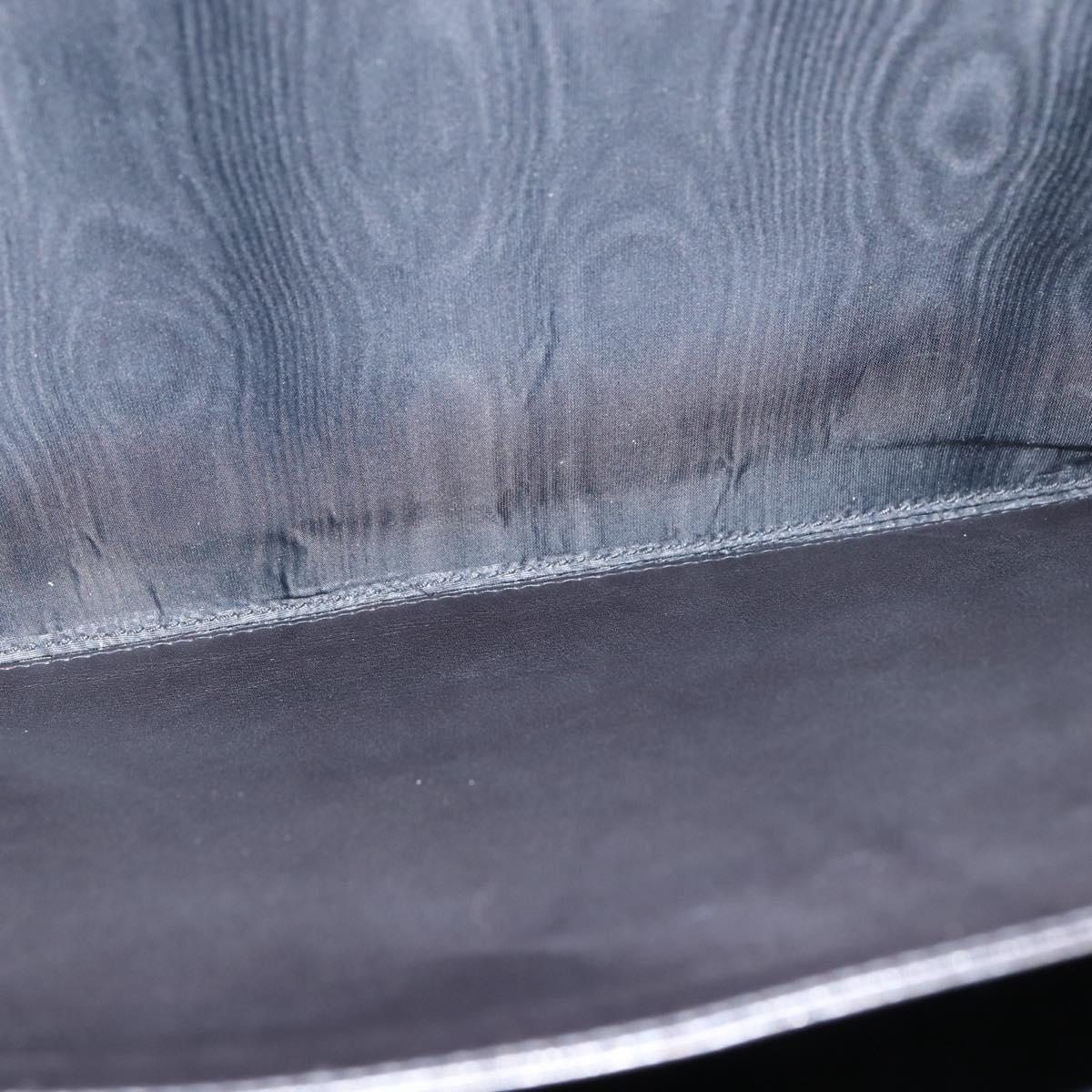 CHANEL Briefcase Patent leather Black Gold CC Auth bs30475