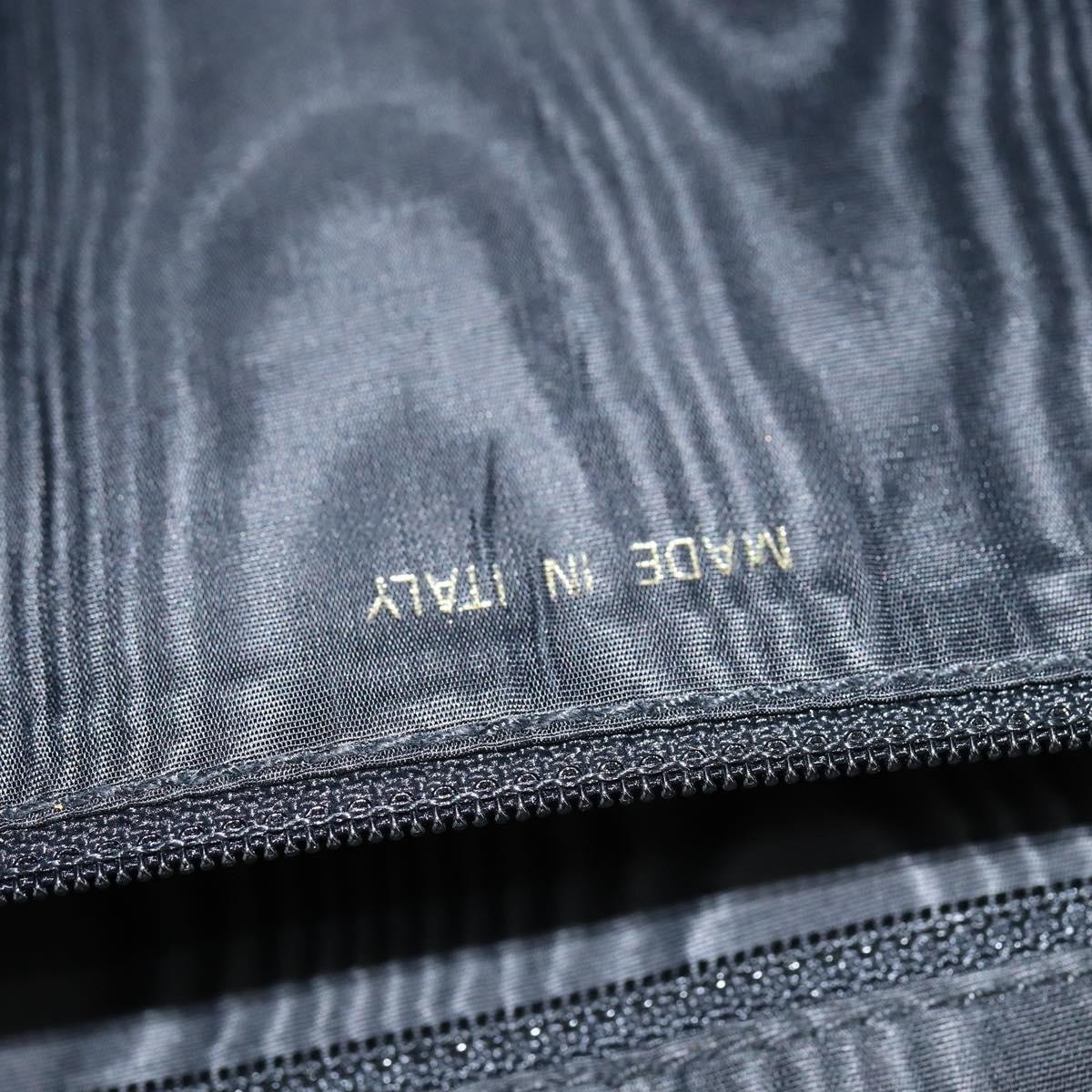 CHANEL Briefcase Patent leather Black Gold CC Auth bs30475