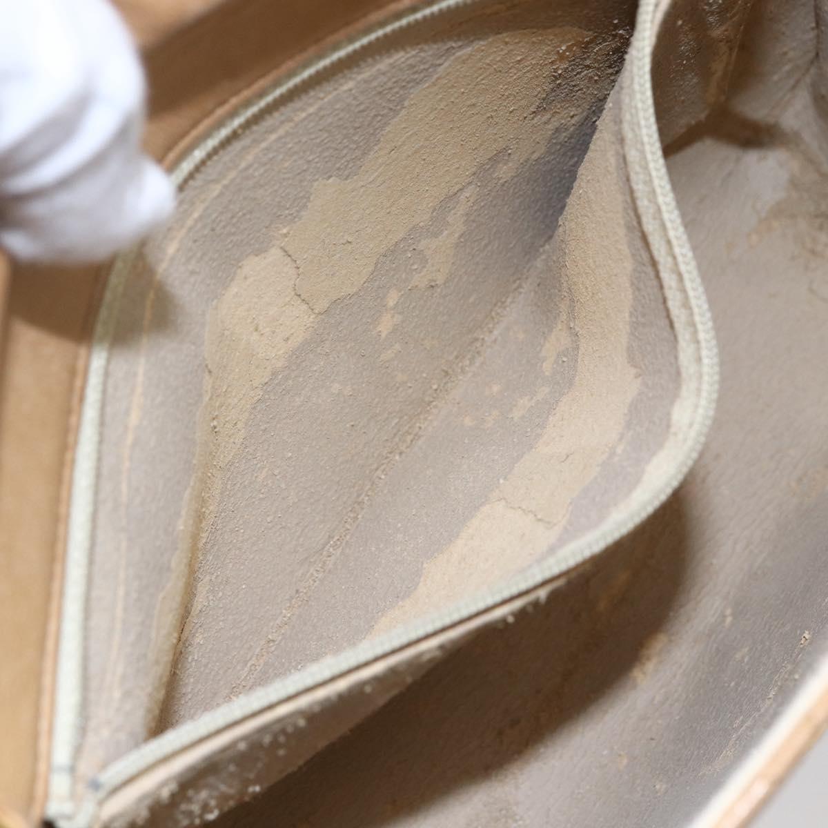 CHANEL Matelasse Chain Shoulder Bag Lamb Skin Beige Gold CC Auth bs30479