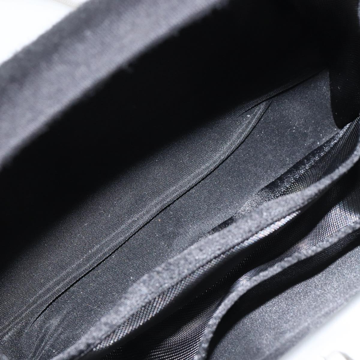 CHANEL Hip bag Shoulder Bag Cotton Black CC Auth bs30491