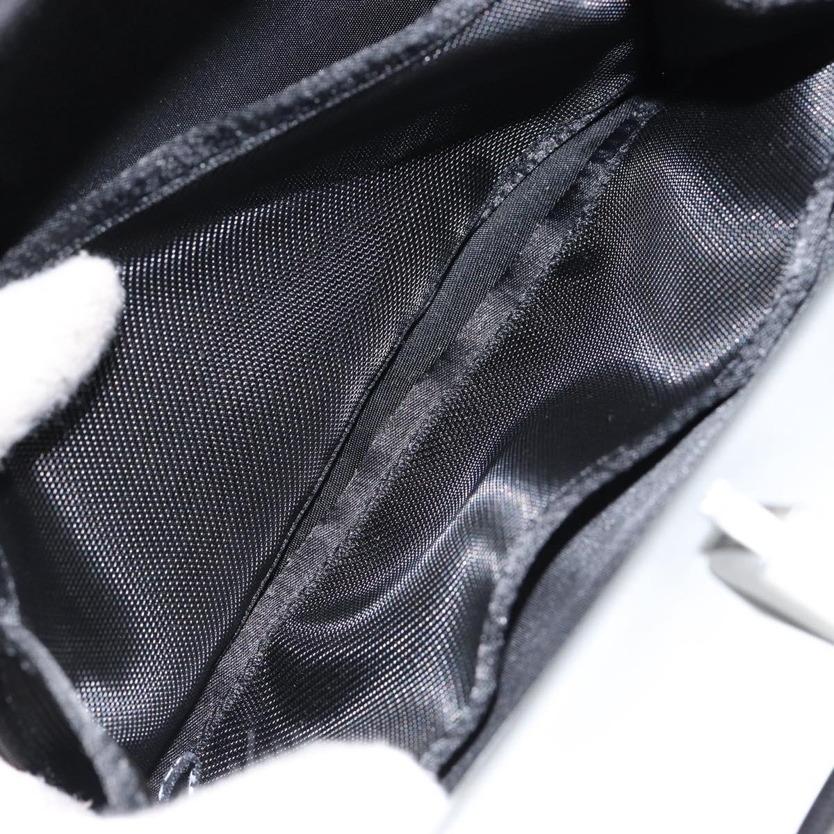 CHANEL Hip bag Shoulder Bag Cotton Black CC Auth bs30491