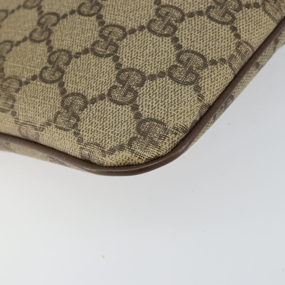 GUCCI GG Supreme Web Sherry Line Bag PVC Beige Gold 904 02 047 Auth bs30496