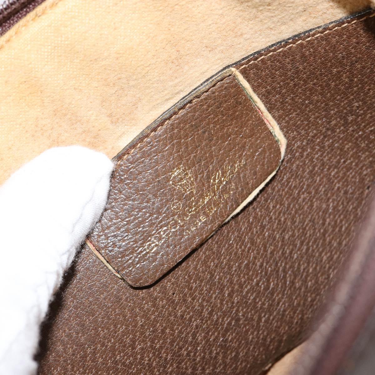 GUCCI GG Supreme Web Sherry Line Bag PVC Beige Gold 904 02 047 Auth bs30496