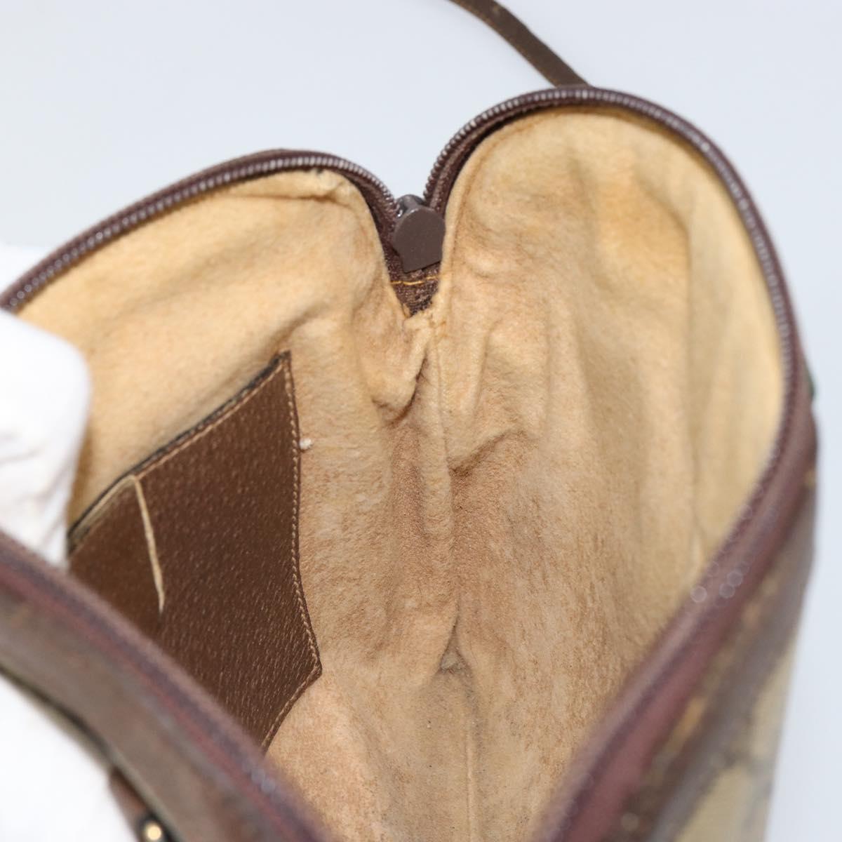 GUCCI GG Supreme Web Sherry Line Bag PVC Beige Gold 904 02 047 Auth bs30496