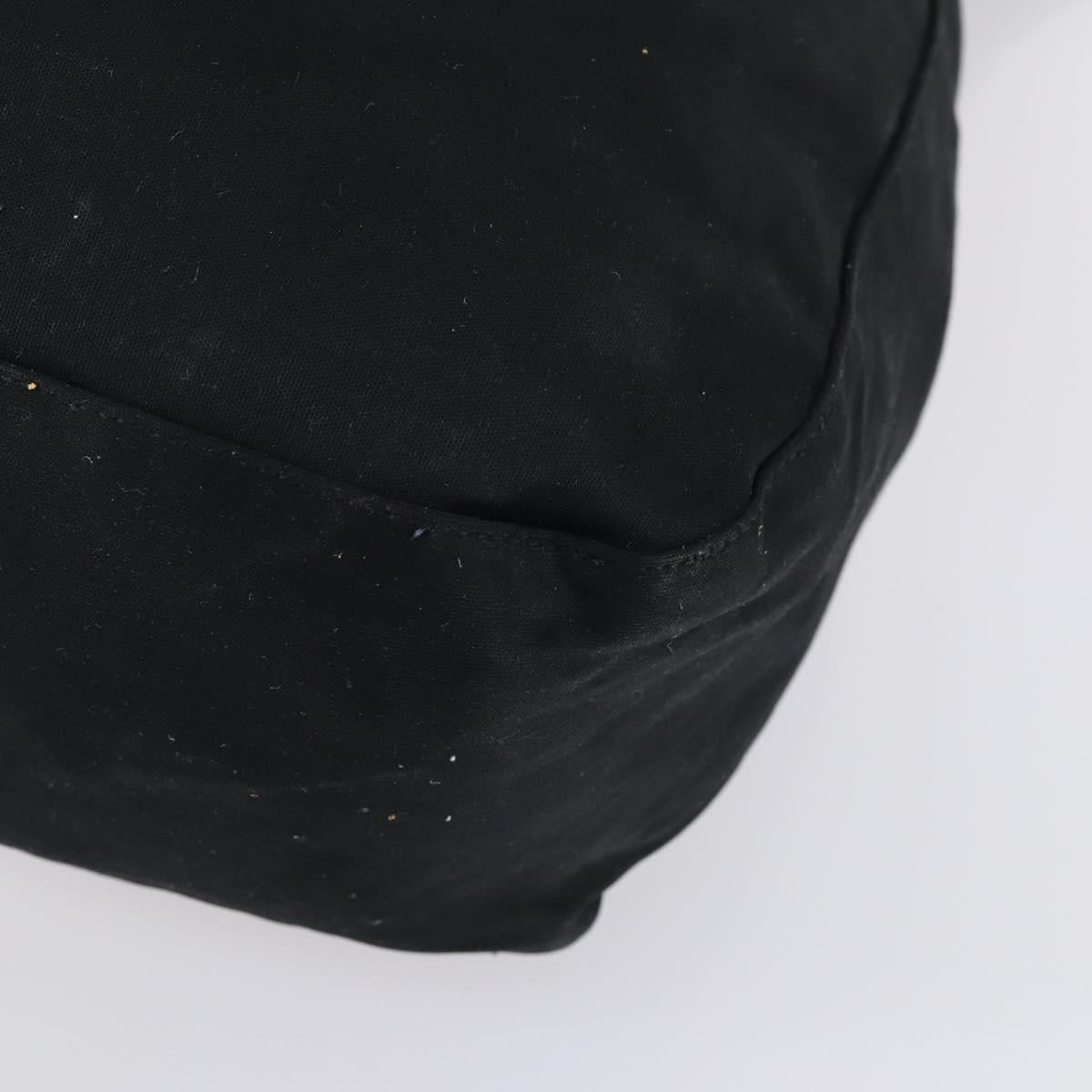 FENDI Shoulder Bag Nylon Black Gold Silver Auth bs30502