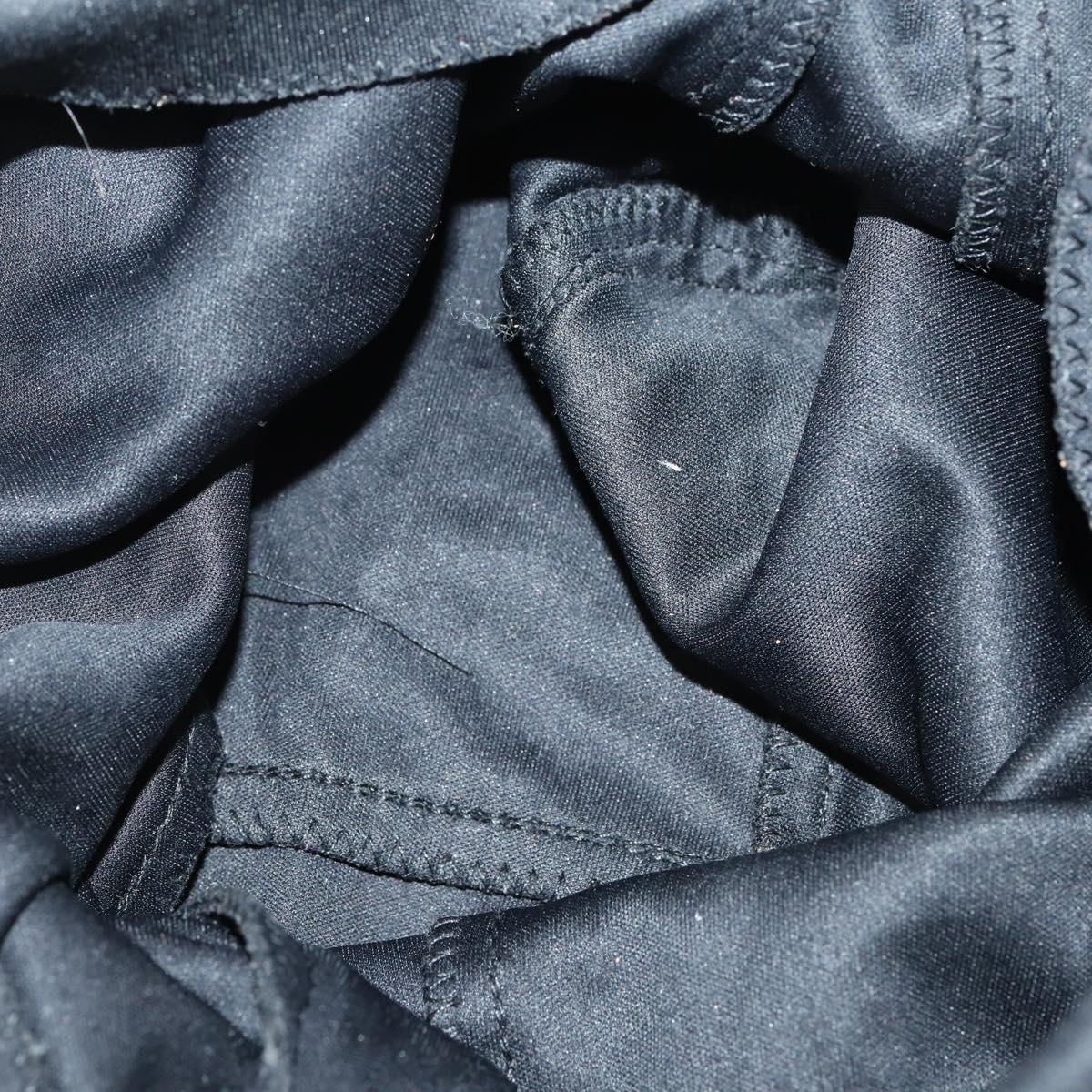 FENDI Shoulder Bag Nylon Black Gold Silver Auth bs30502