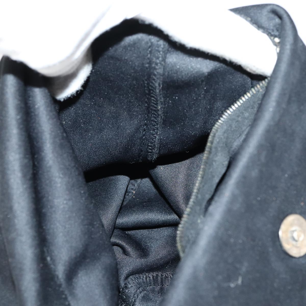 FENDI Shoulder Bag Nylon Black Gold Silver Auth bs30502