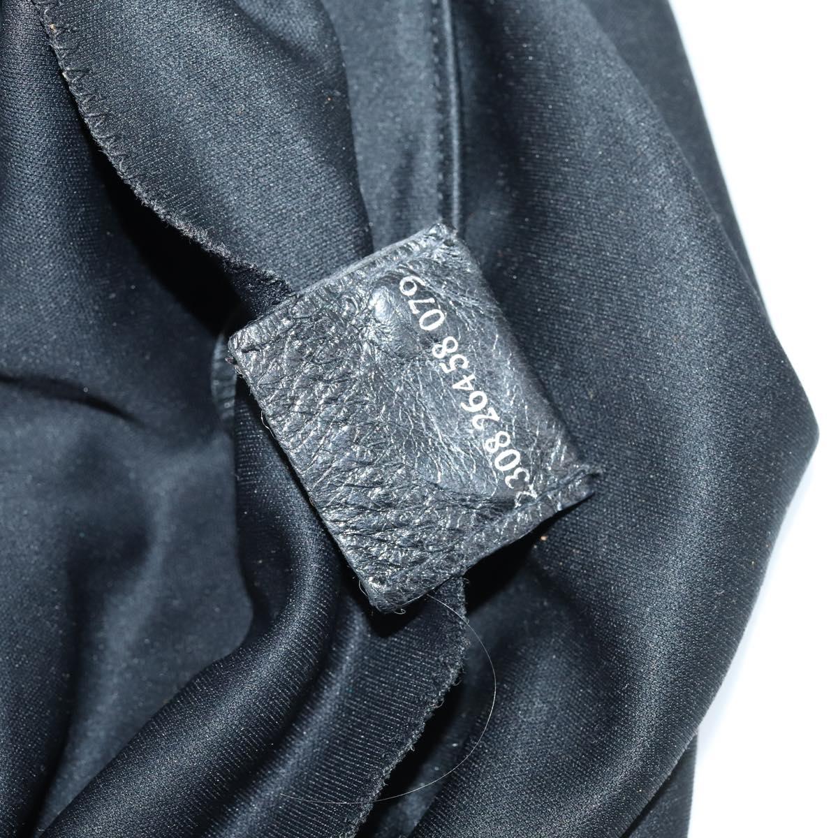 FENDI Shoulder Bag Nylon Black Gold Silver Auth bs30502