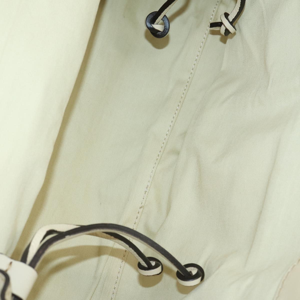 Chloe Edith Boston Bag Leather Beige Silver Auth bs30503