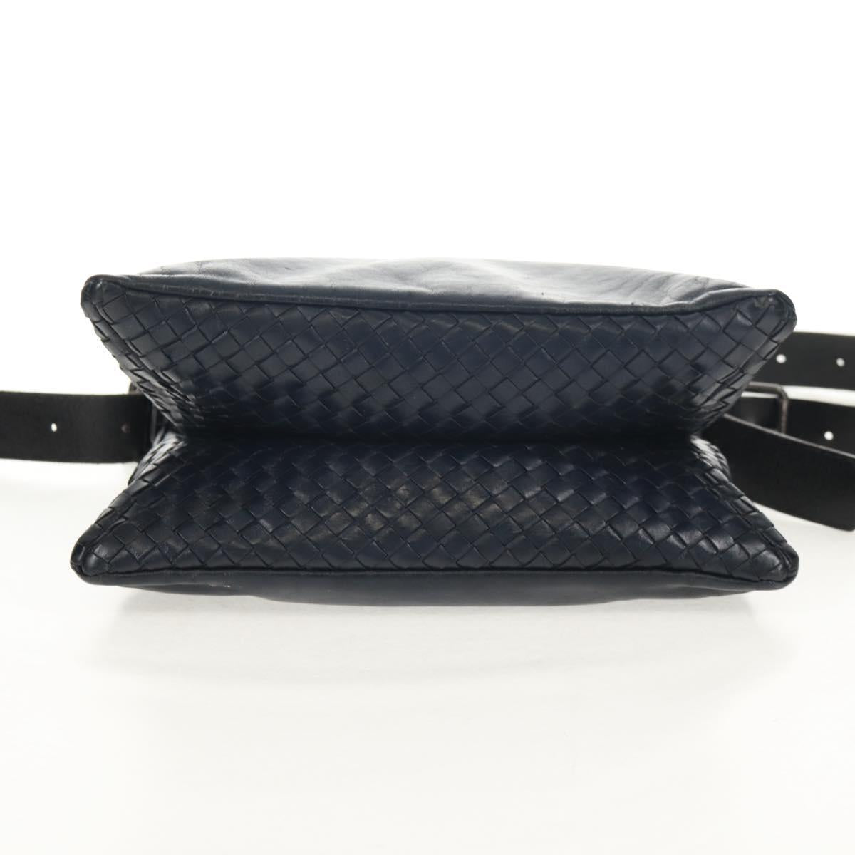 BOTTEGA VENETA INTRECCIATO Shoulder Bag Leather Navy Auth bs30505