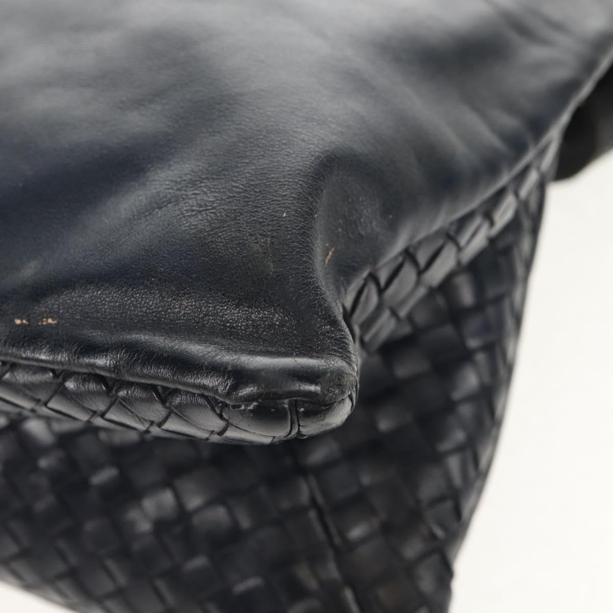BOTTEGA VENETA INTRECCIATO Shoulder Bag Leather Navy Auth bs30505