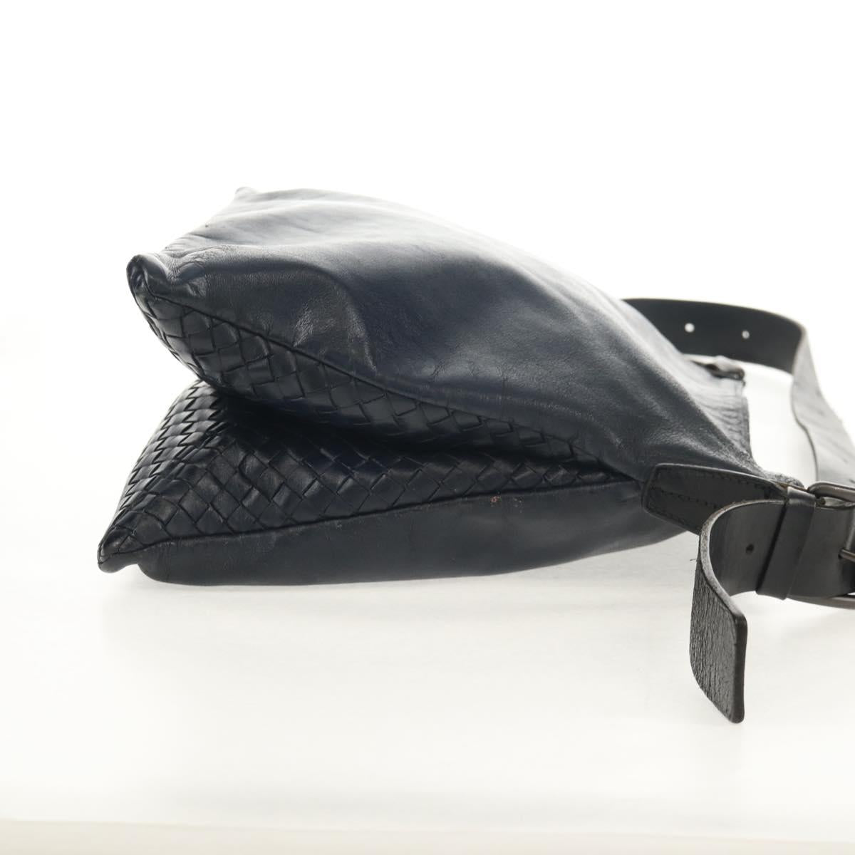 BOTTEGA VENETA INTRECCIATO Shoulder Bag Leather Navy Auth bs30505