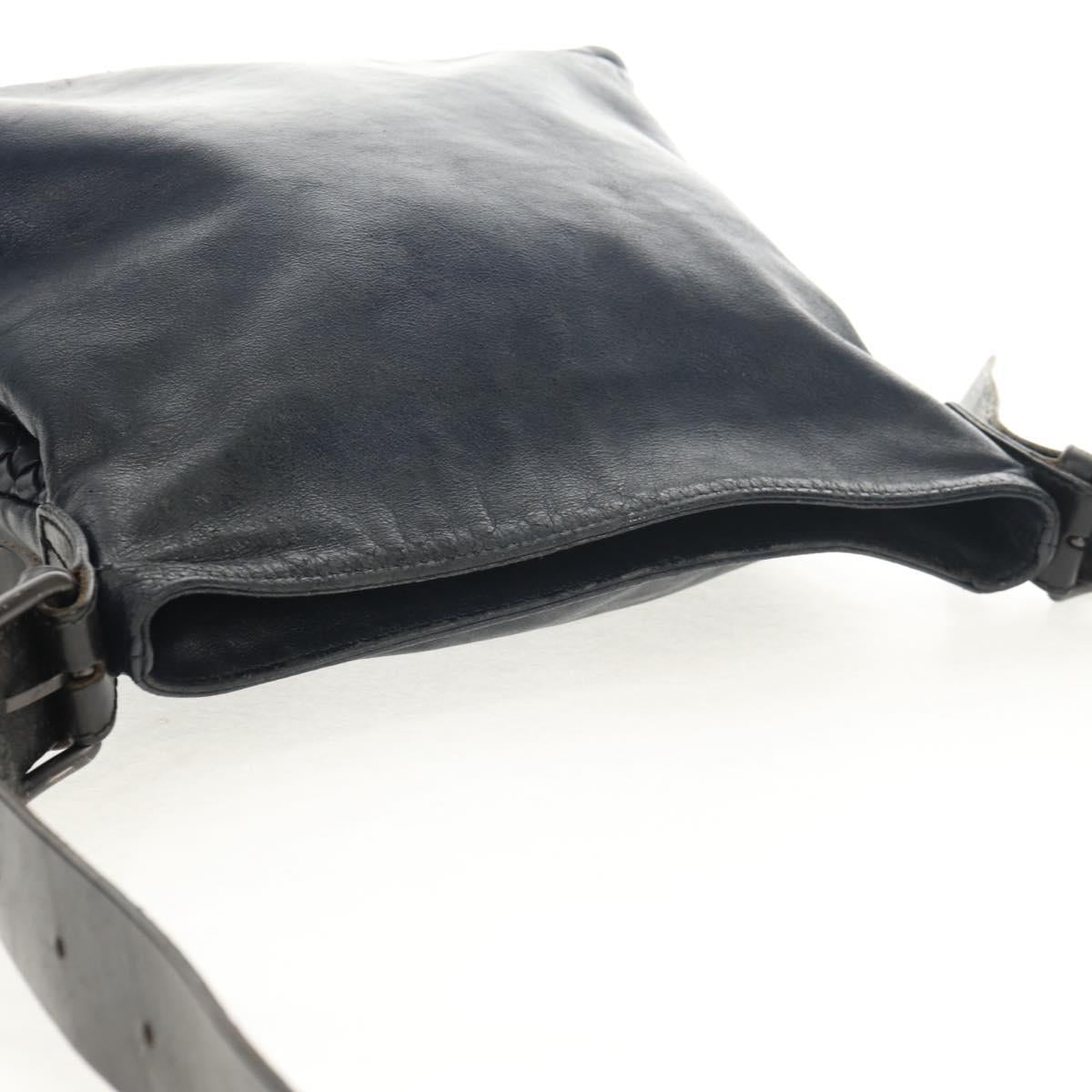 BOTTEGA VENETA INTRECCIATO Shoulder Bag Leather Navy Auth bs30505