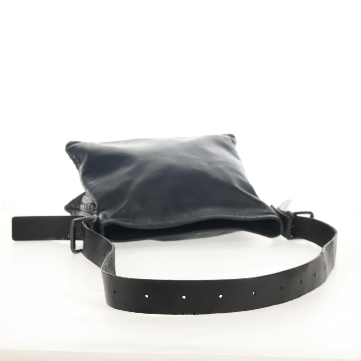 BOTTEGA VENETA INTRECCIATO Shoulder Bag Leather Navy Auth bs30505