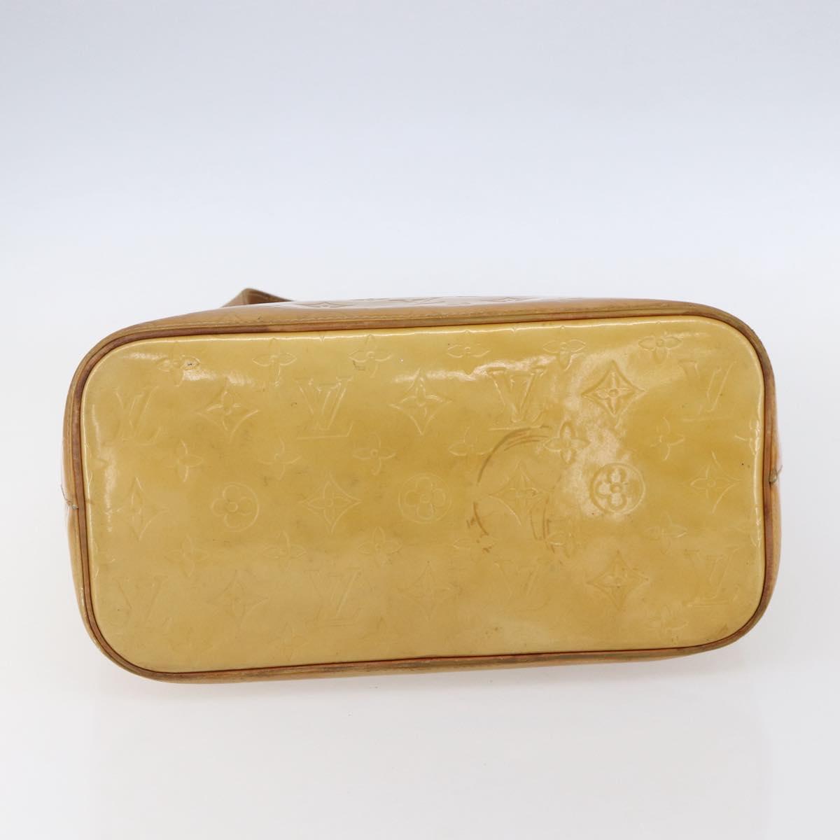 LOUIS VUITTON Monogram Vernis Houston Hand Bag Beige M91004 LV Auth bs30514