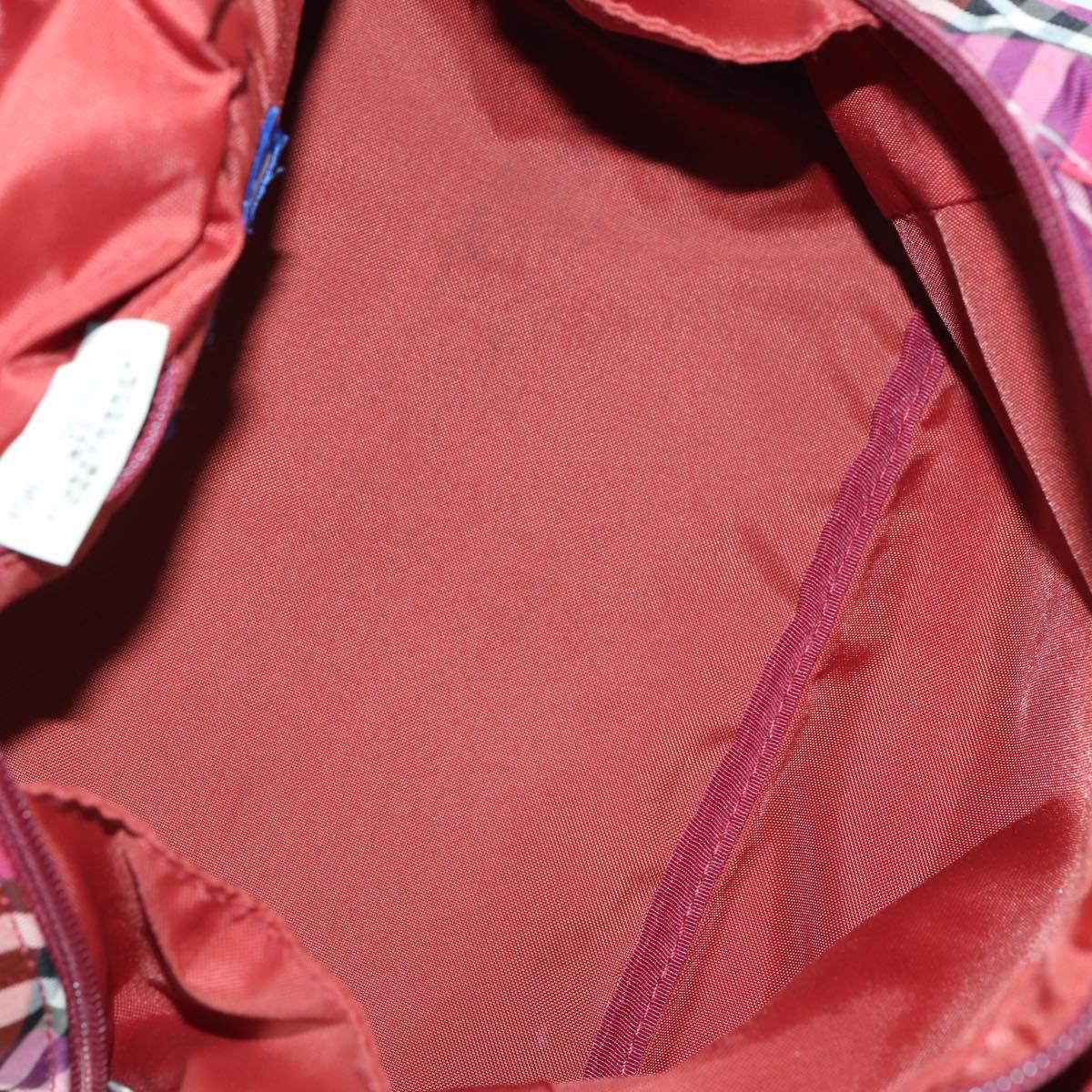 BURBERRY Burberry Nova Check Tote Bag Nylon 4 Set Beige Red black Auth bs30522