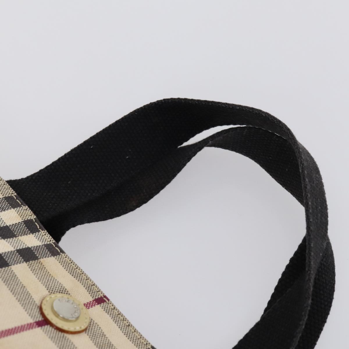 BURBERRY Burberry Nova Check Tote Bag Nylon 4 Set Beige Red black Auth bs30522