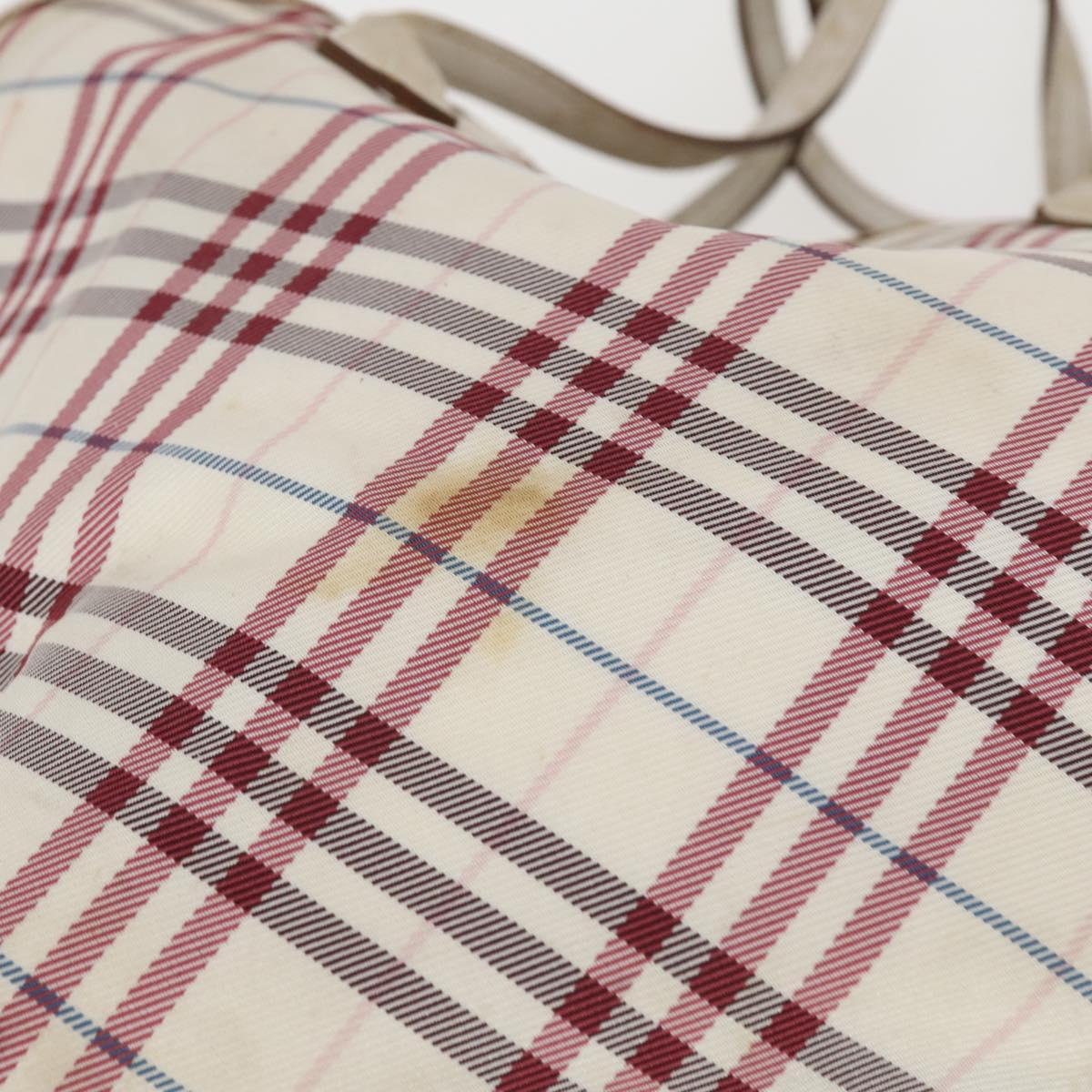 BURBERRY Burberry Nova Check Tote Bag Nylon 4 Set Beige Red black Auth bs30522