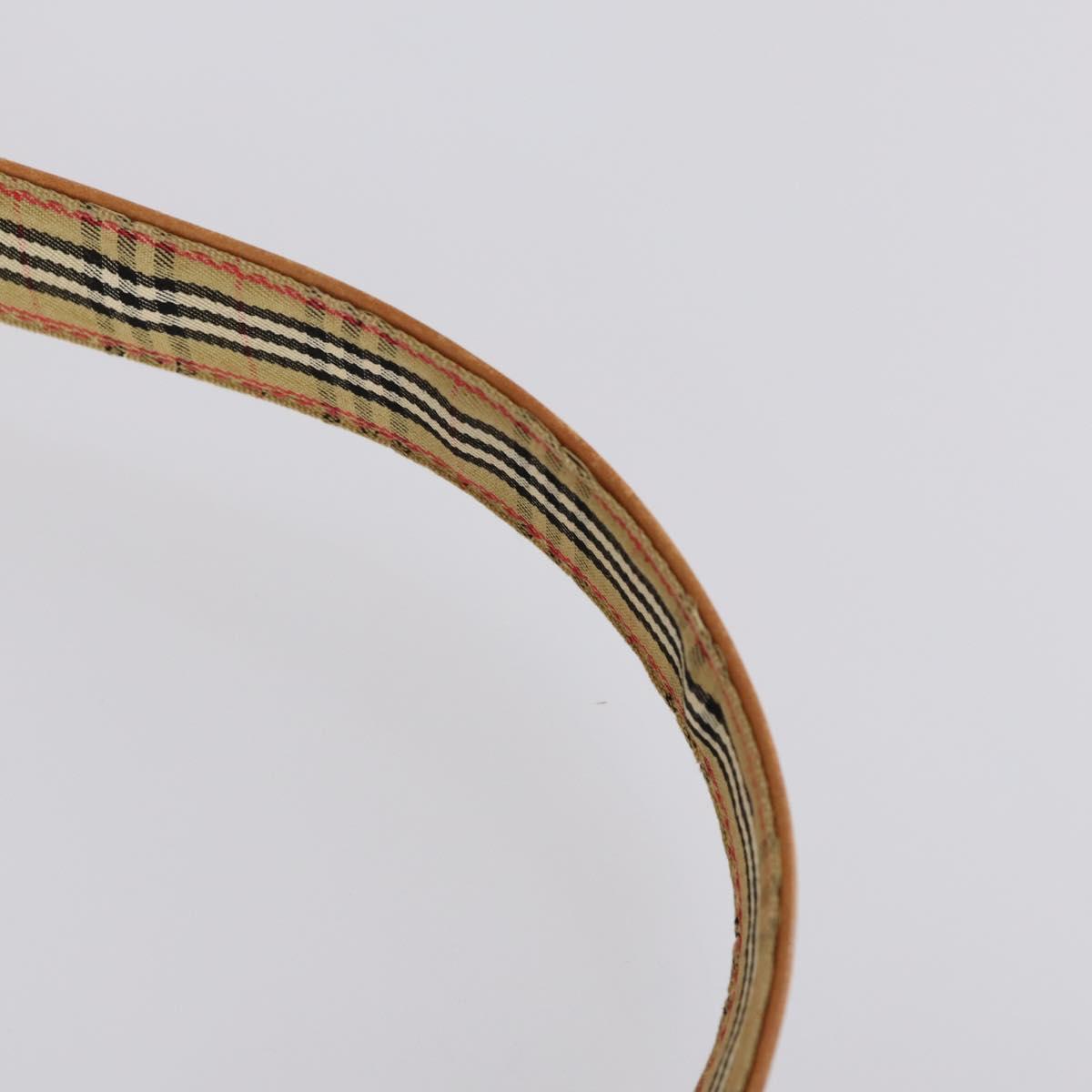 BURBERRY Burberry Nova Check Hand Bag Canvas PVC 4 Set Beige Red Auth bs30523