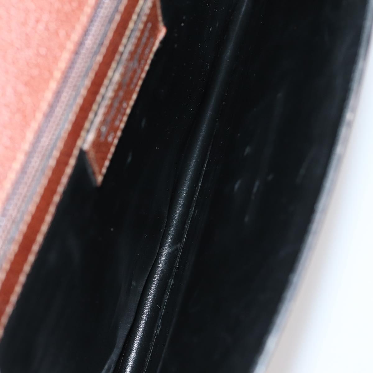 Salvatore Ferragamo Burberry Shoulder Bag Leather 4 Set Black Brown Auth bs30527