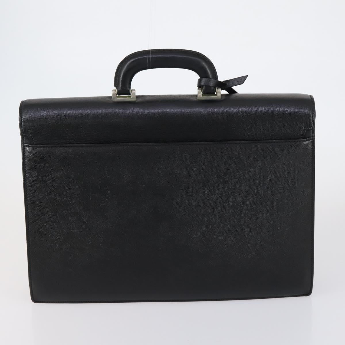 Salvatore Ferragamo Burberry Shoulder Bag Leather 4 Set Black Brown Auth bs30527