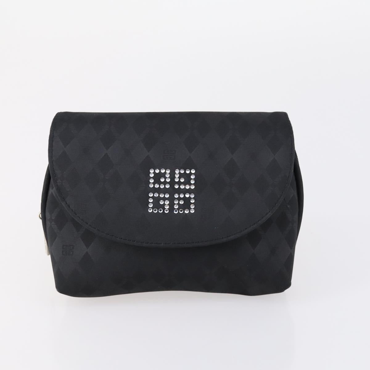 GIVENCHY Hand Bag Leather Nylon Canvas 5 Set Brown Black purple Auth bs30528