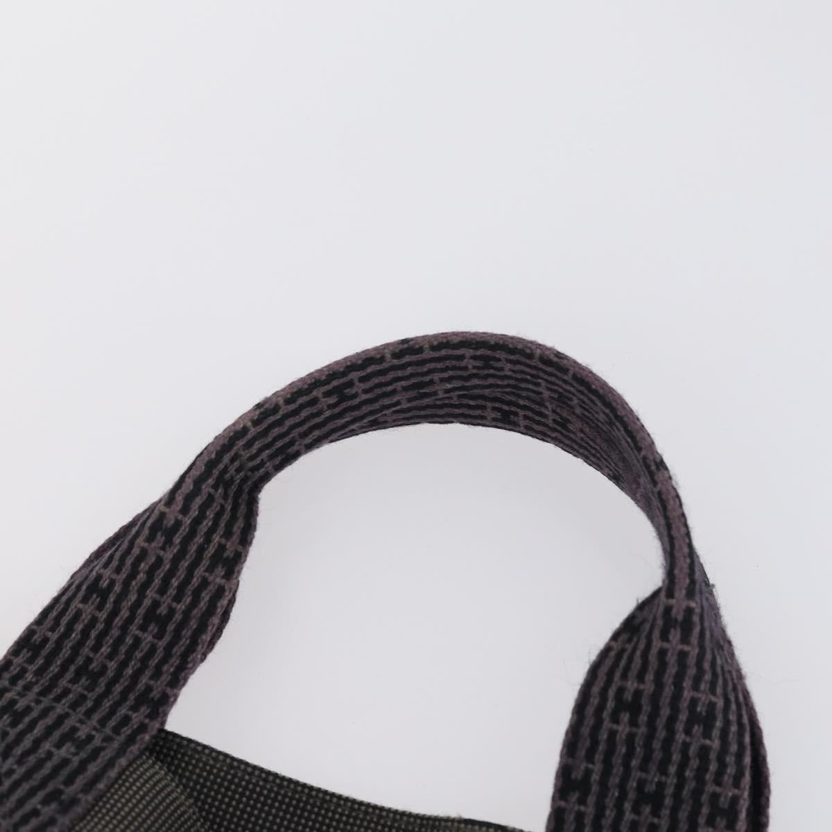 HERMES Tote Bag Canvas 4 Set Black Navy khaki Auth bs30530