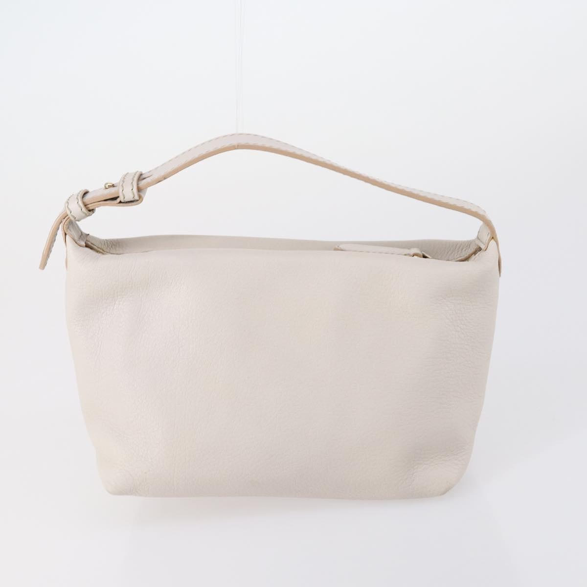 BALLY Shoulder Bag Nylon Leather 4 Set Beige Black Auth bs30531