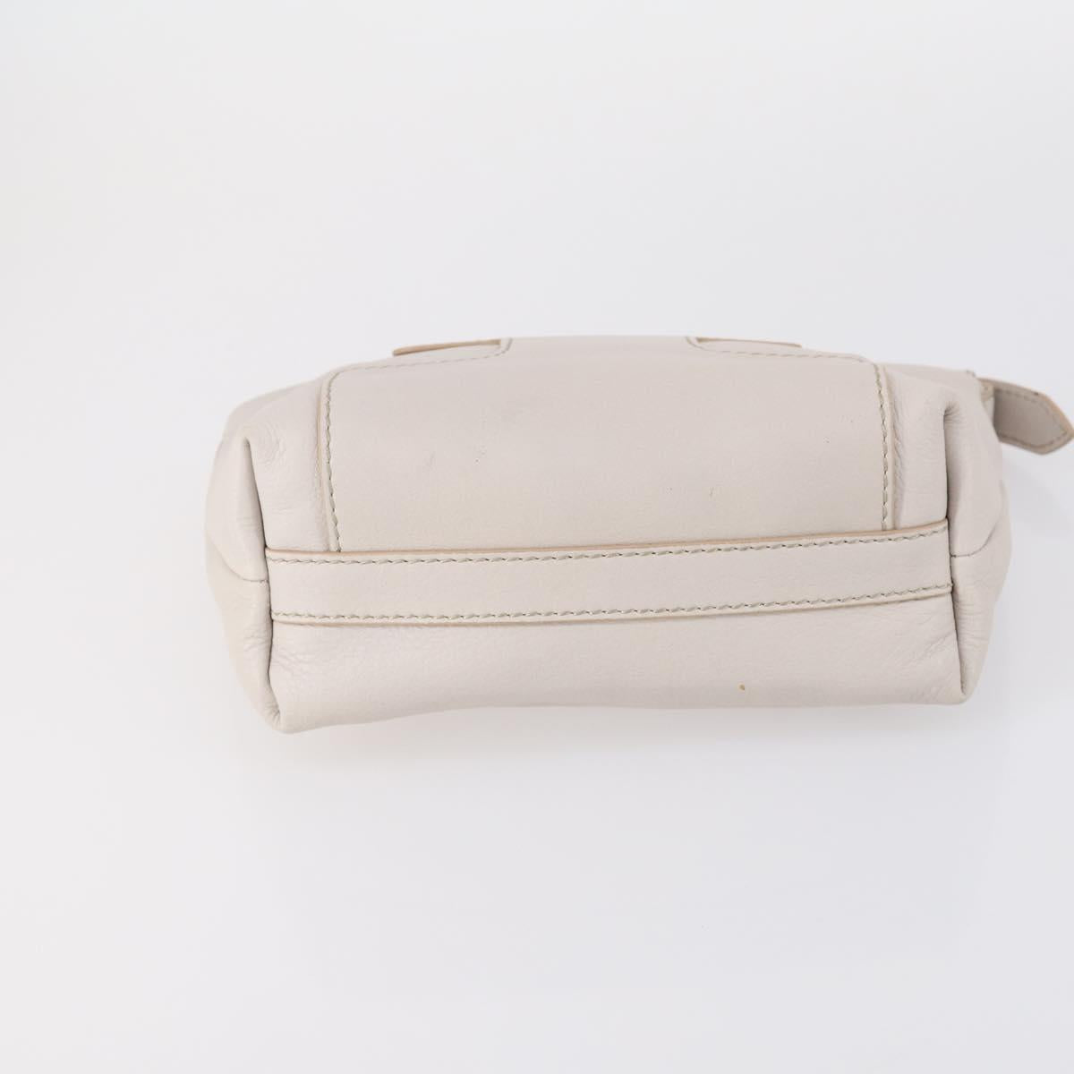 BALLY Shoulder Bag Nylon Leather 4 Set Beige Black Auth bs30531