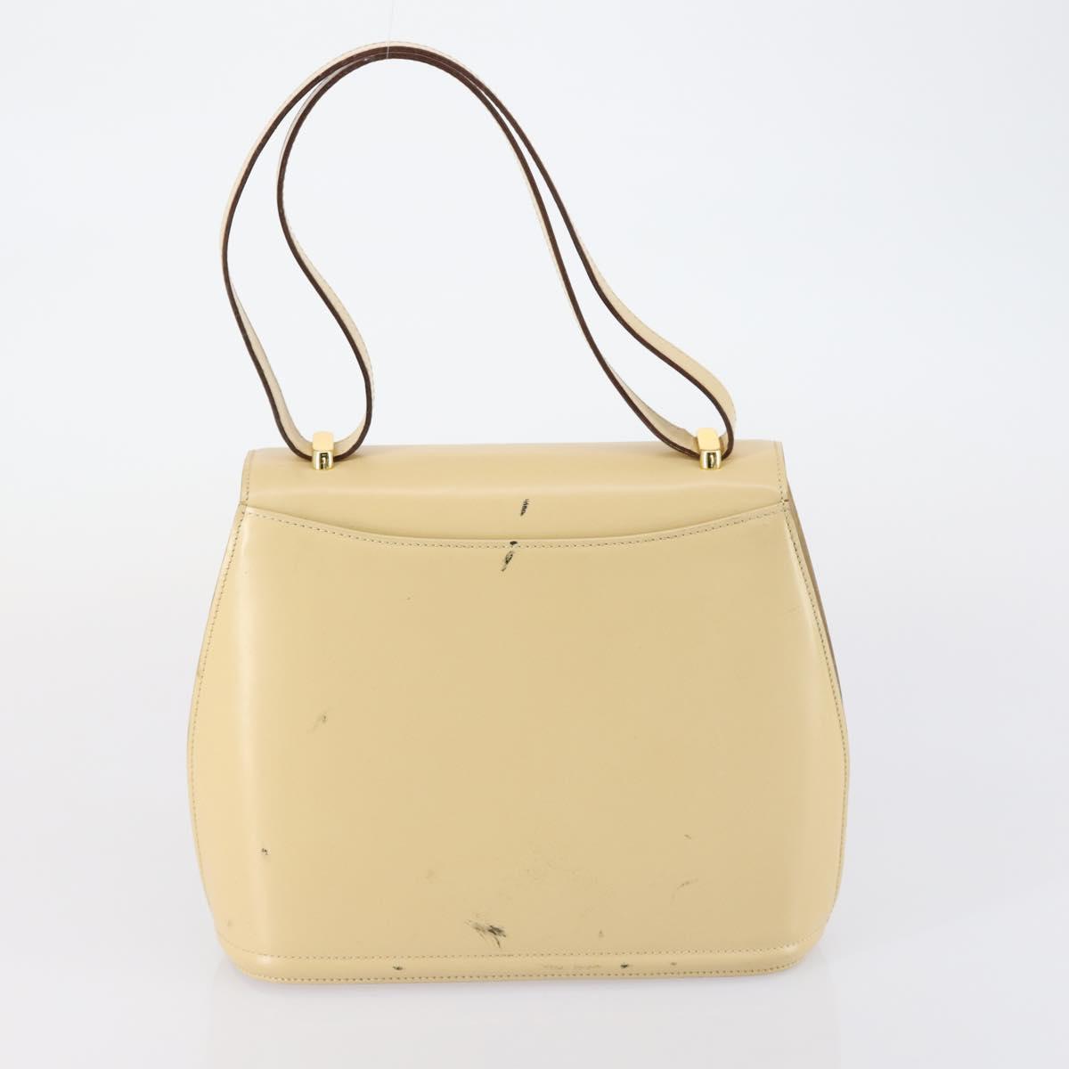 BALLY Shoulder Bag Nylon Leather 4 Set Beige Black Auth bs30531