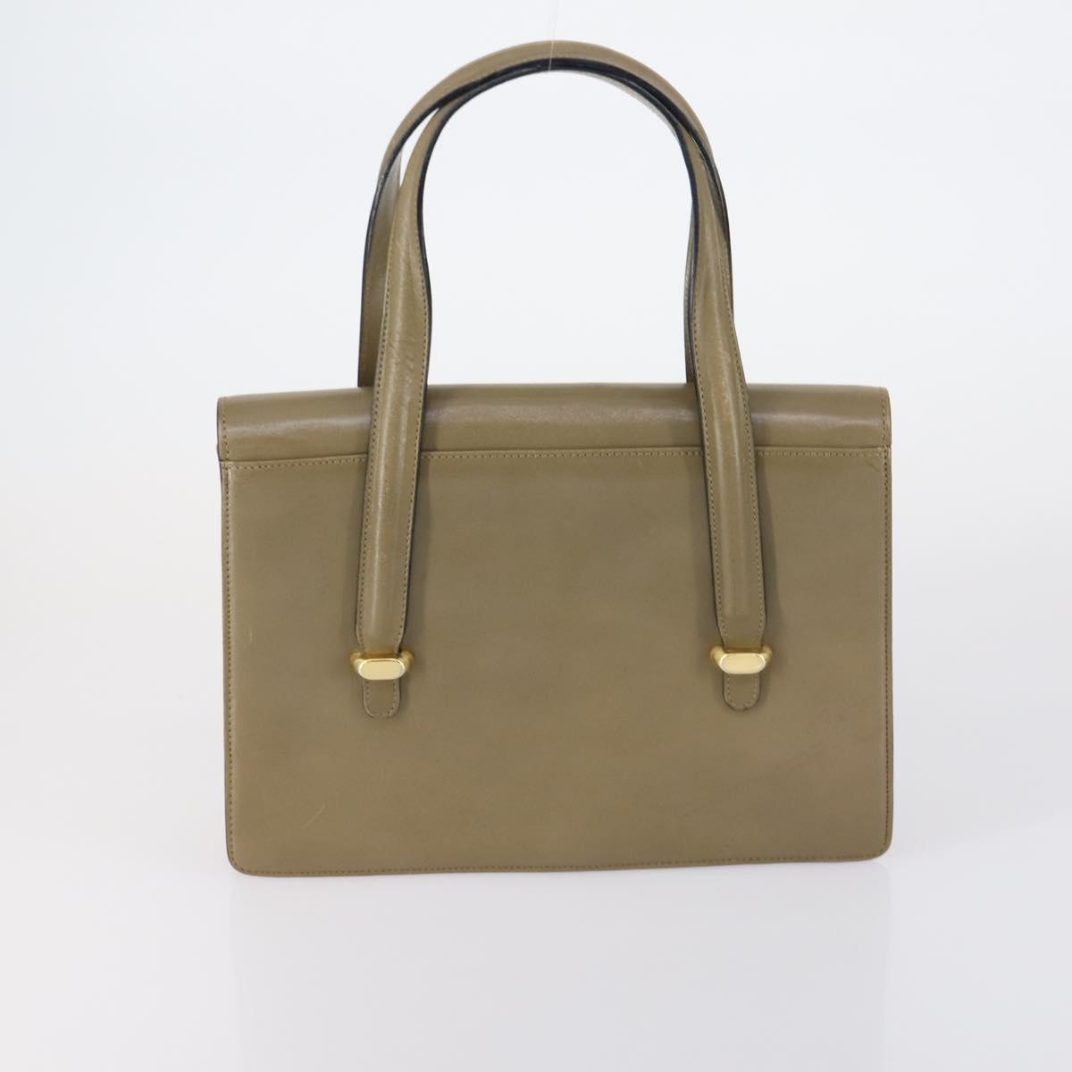 BALLY Shoulder Bag Nylon Leather 4 Set Beige Black Auth bs30531