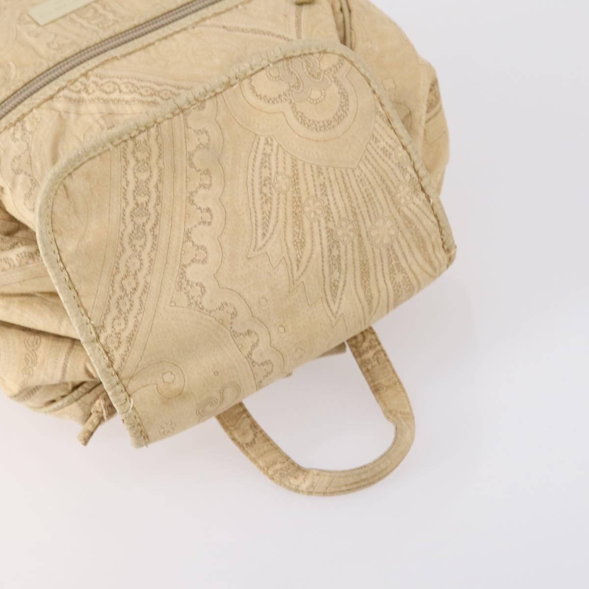 ETRO Paisley Shoulder Bag Nylon PVC 5 Set Beige Brown Auth bs30532