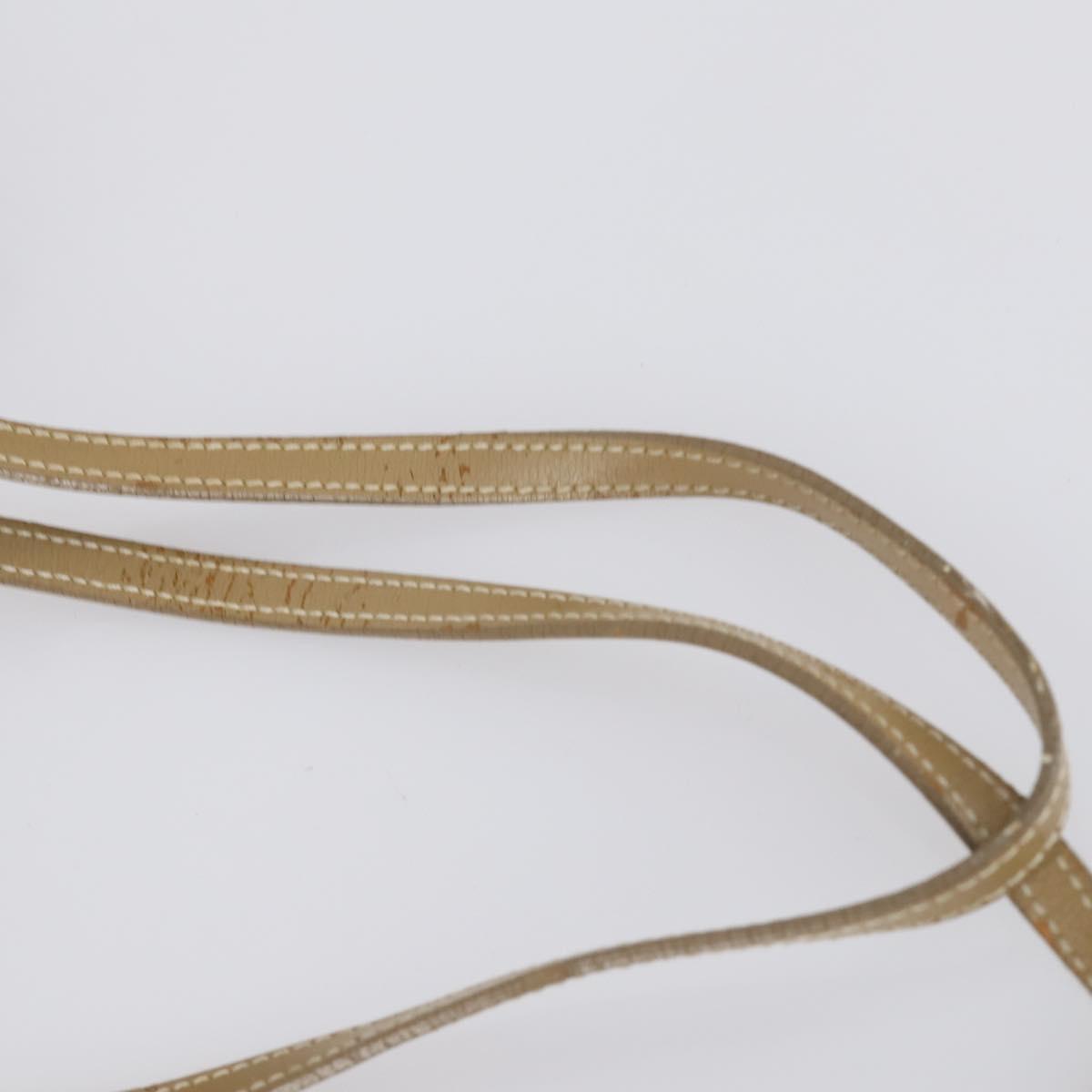 PRADA Tote Bag Nylon Leather 3 Set Beige Black Auth bs30533