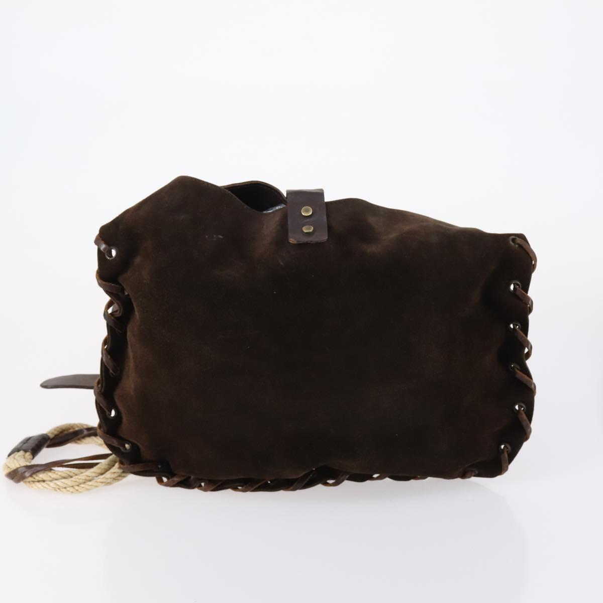 BOTTEGA VENETA Shoulder Bag Suede Nylon PVC 4 Set Beige Black Green Auth bs30535