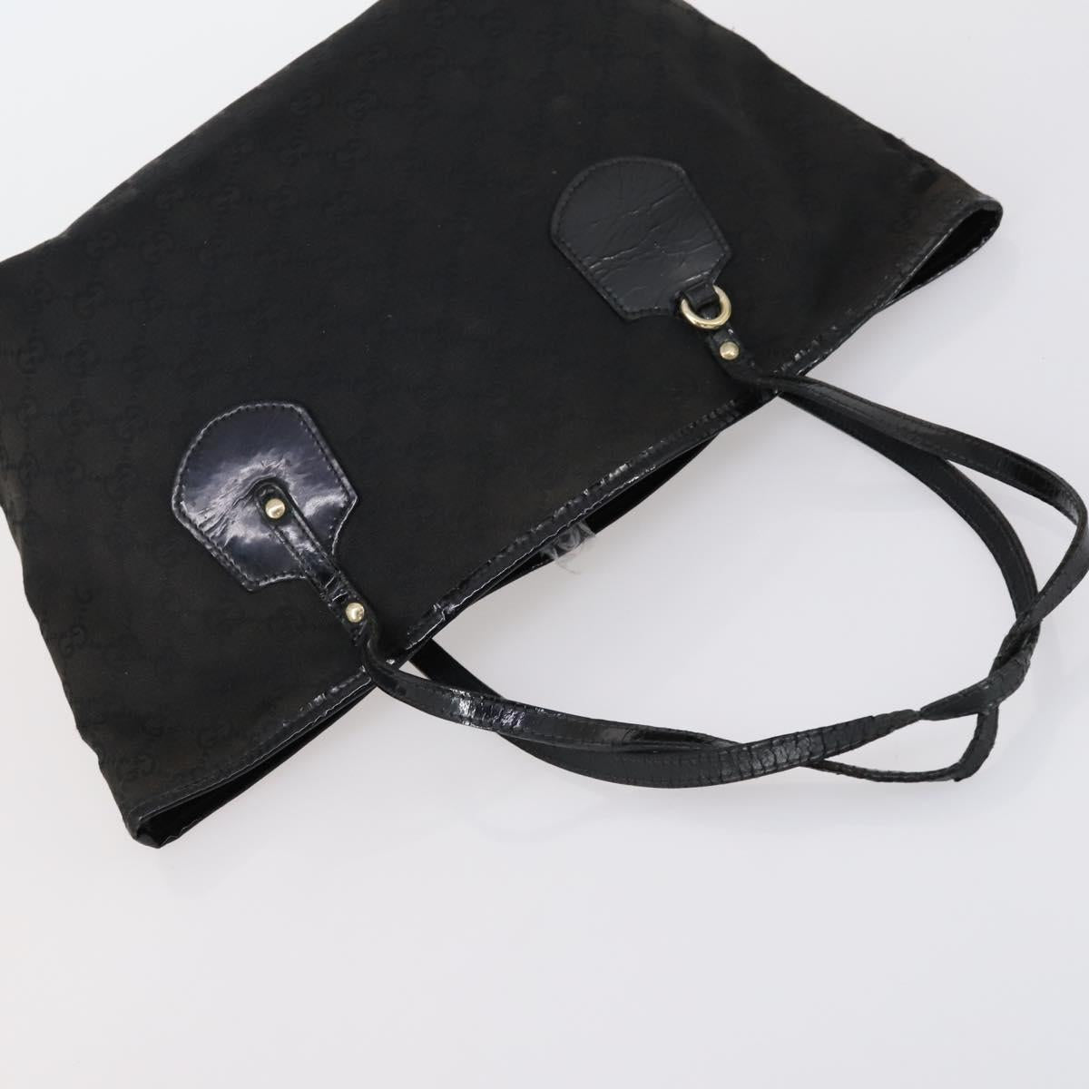 GUCCI Hand Bag Canvas nylon 4 Set Beige Black Green Auth bs30536