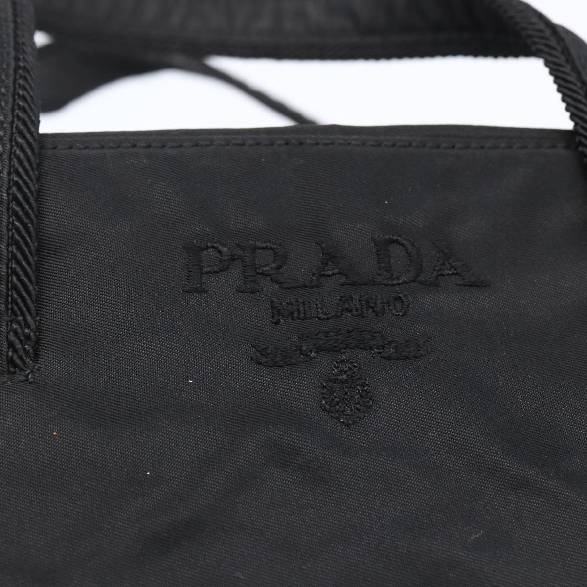 PRADA Hand Bag Nylon Black Auth bs30539